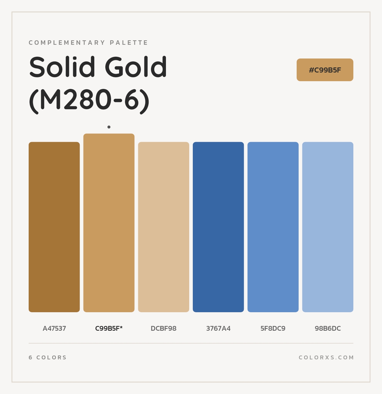 Solid Gold (M280-6) - Complementary Color Palette