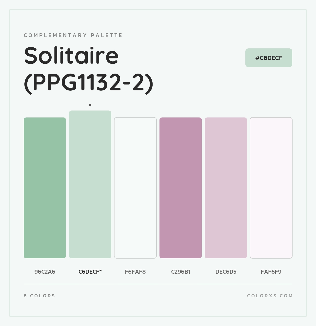 Solitaire (PPG1132-2) - Complementary Color Palette