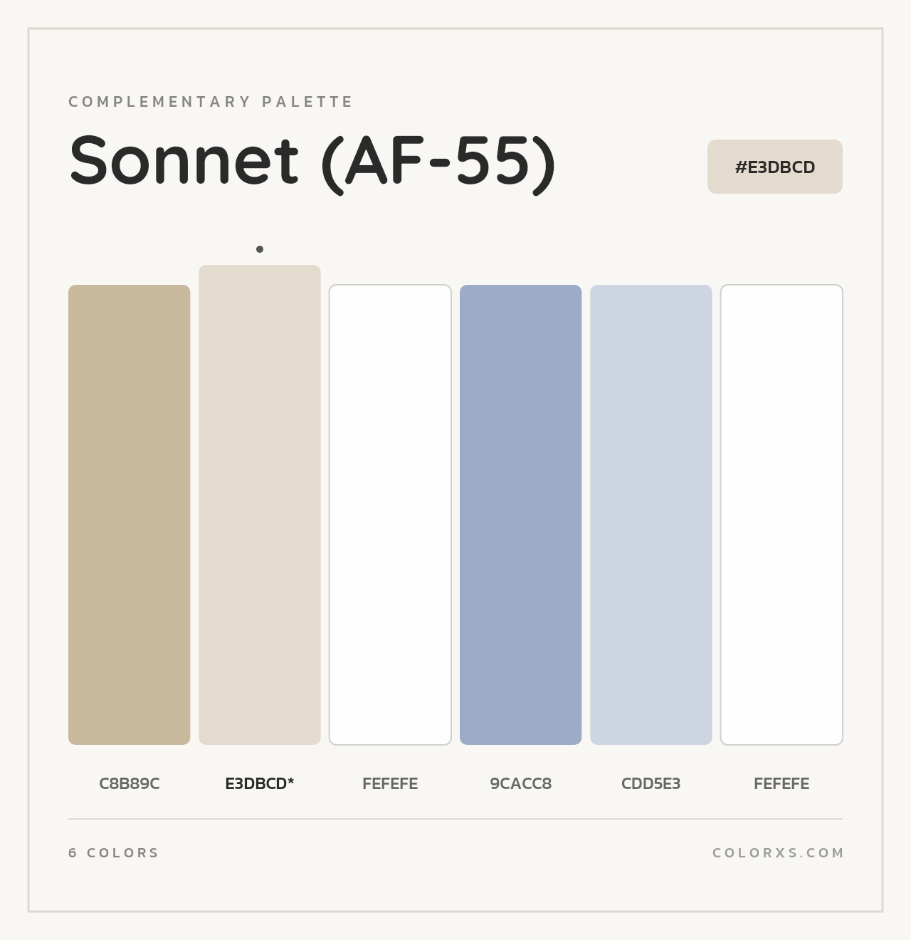 Sonnet (AF-55) - Complementary Color Palette
