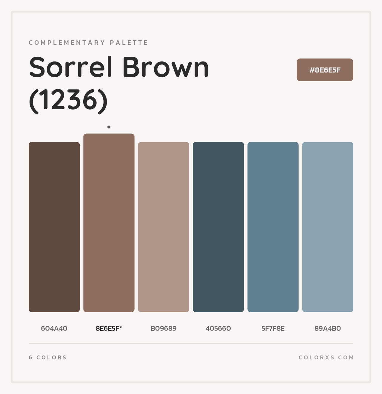 Sorrel Brown (1236) - Complementary Color Palette