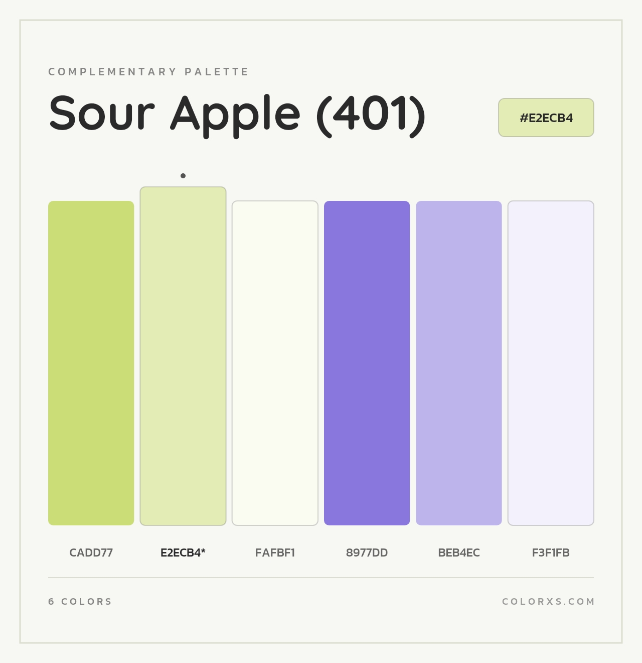 Sour Apple (401) - Complementary Color Palette