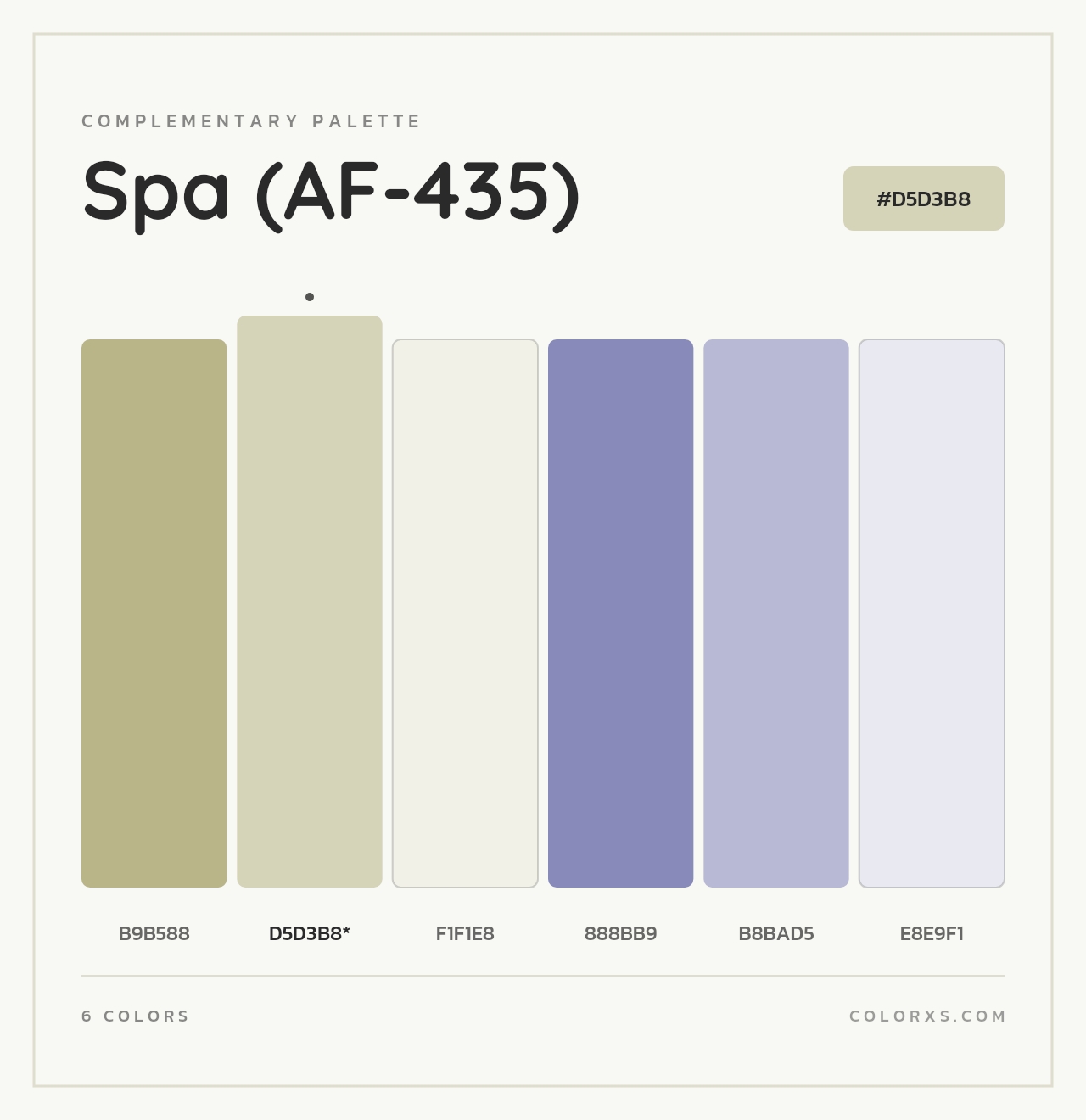 Spa (AF-435) - Complementary Color Palette