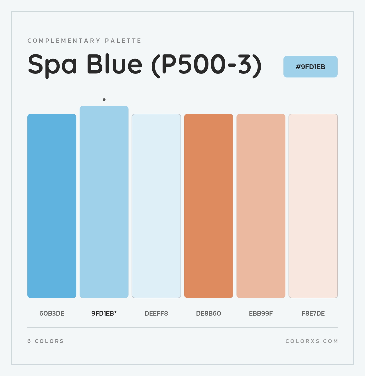 Spa Blue (P500-3) - Complementary Color Palette