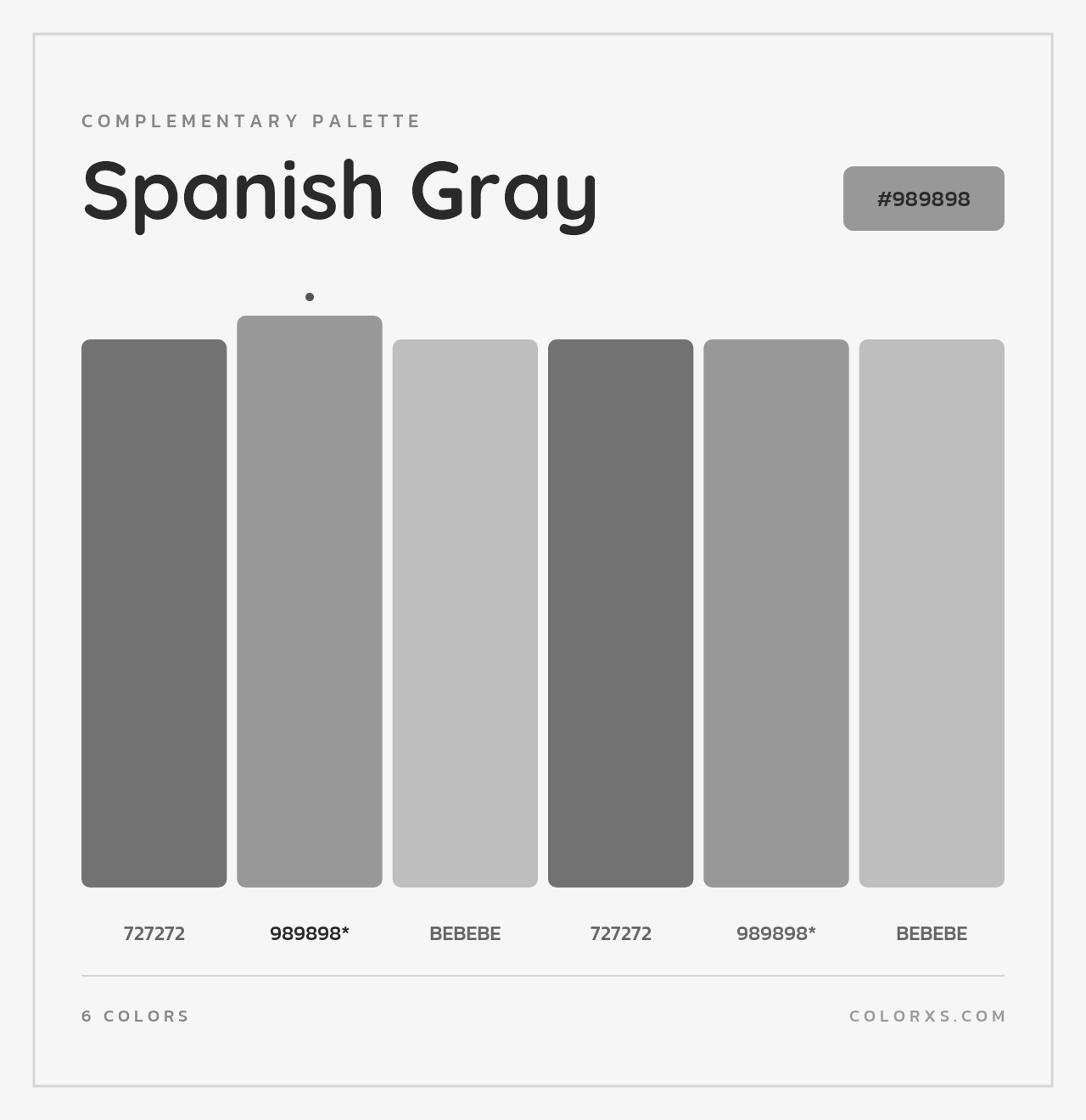 Spanish Gray - Complementary Color Palette