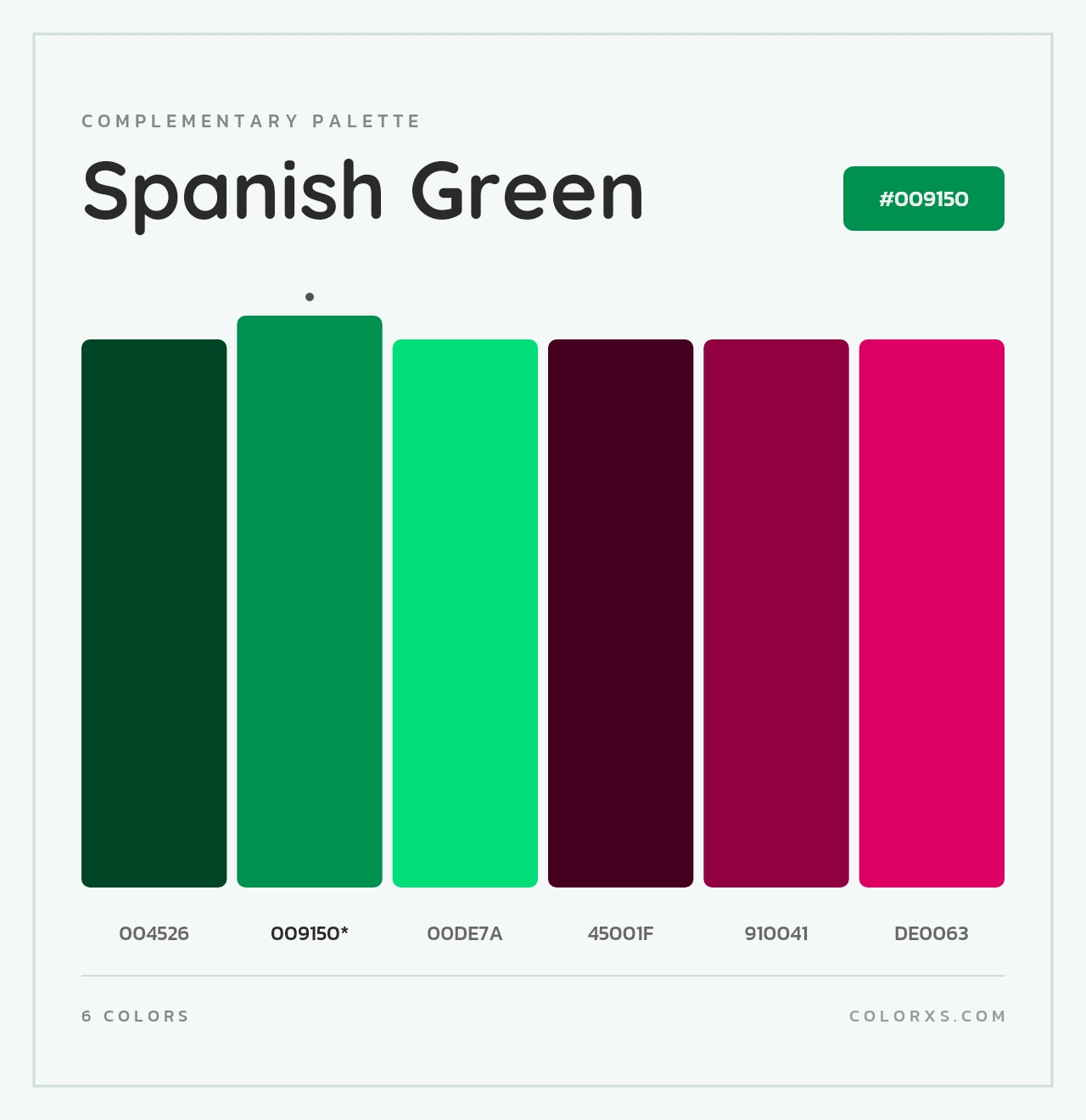 Spanish Green - Complementary Color Palette