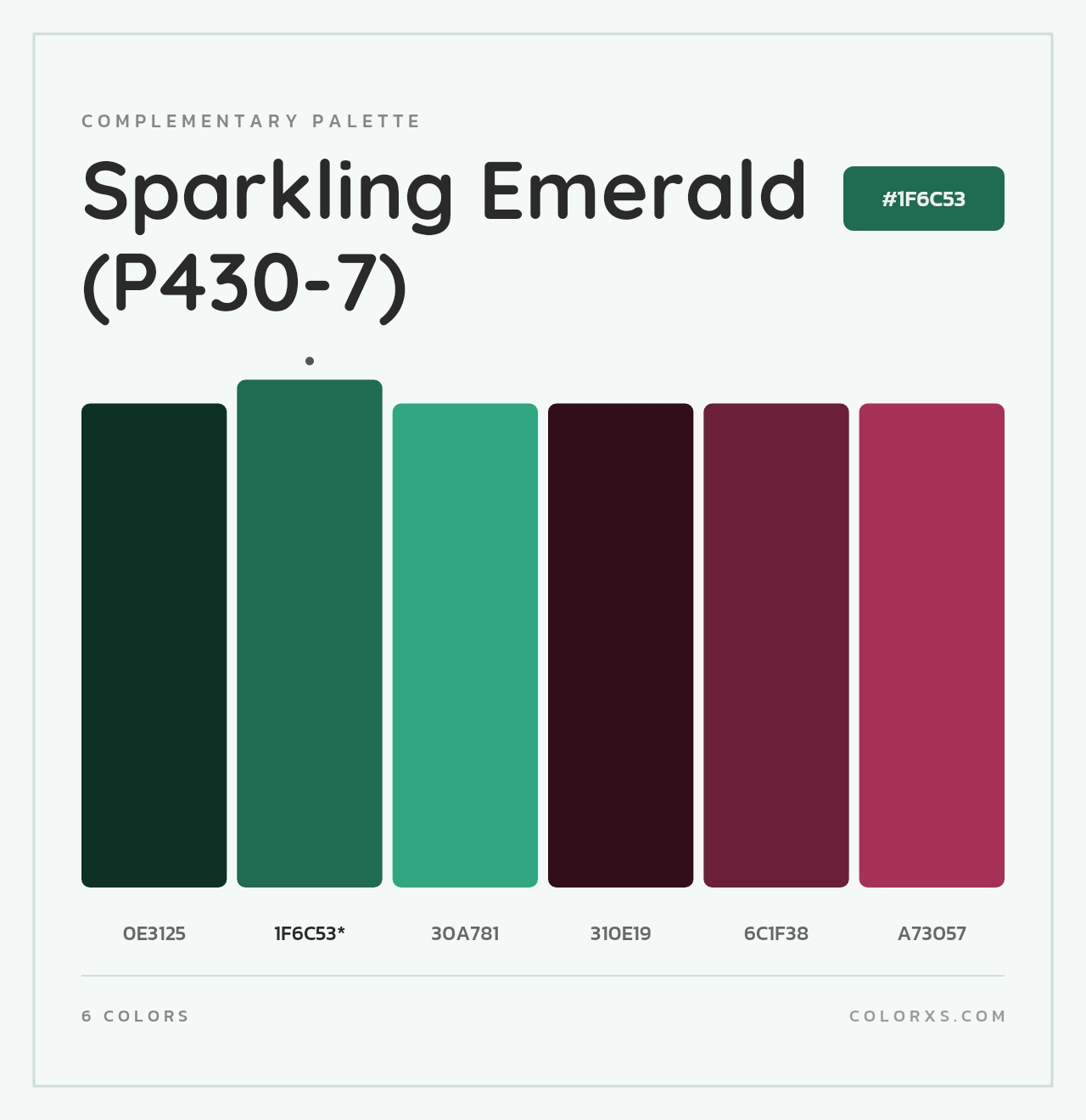 Sparkling Emerald (P430-7) - Complementary Color Palette