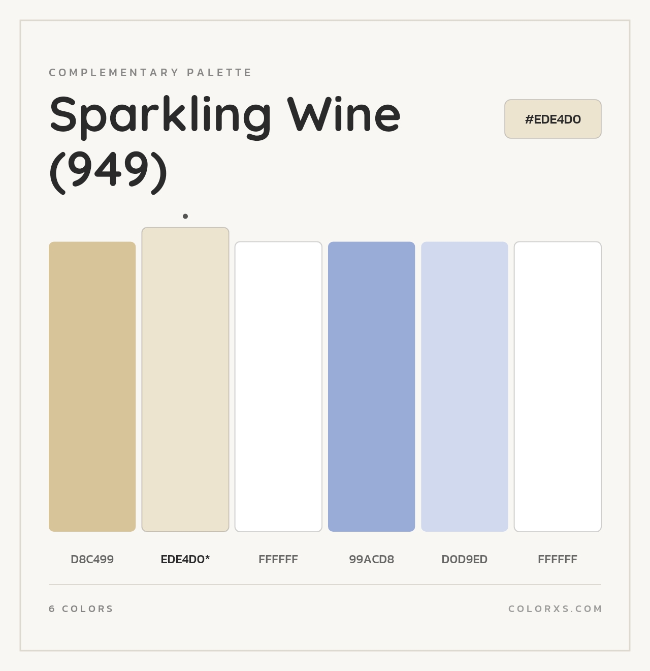 Sparkling Wine (949) - Complementary Color Palette