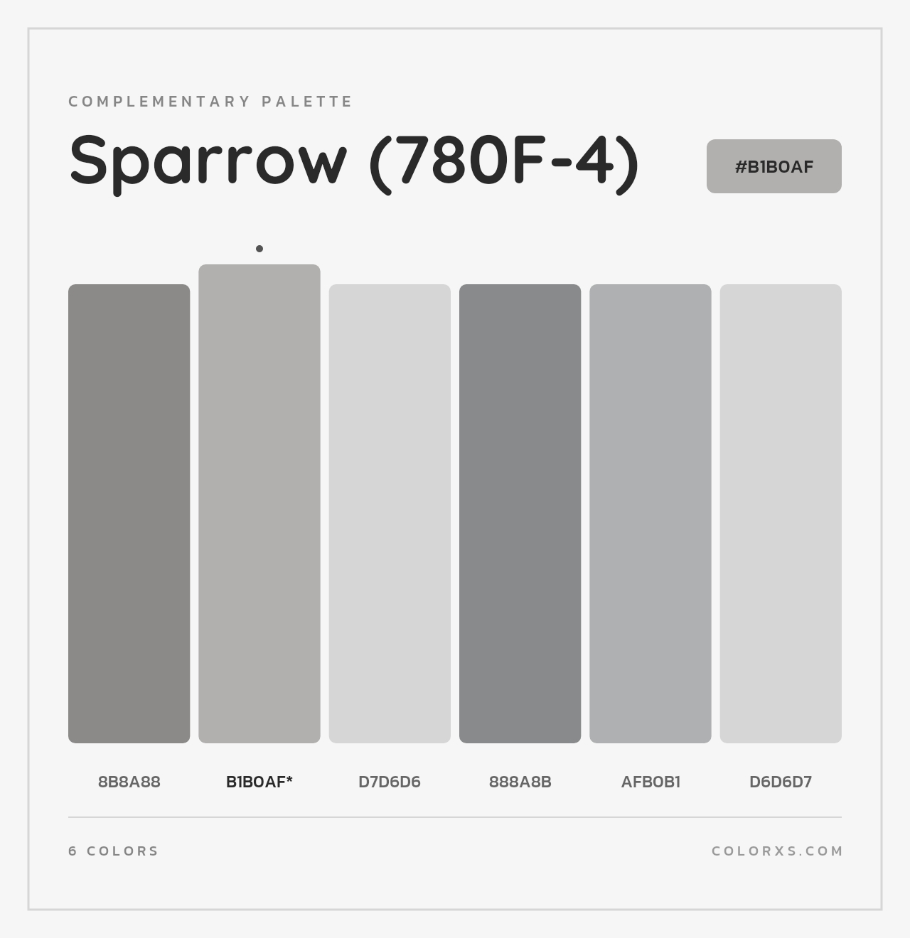 Sparrow (780F-4) - Complementary Color Palette
