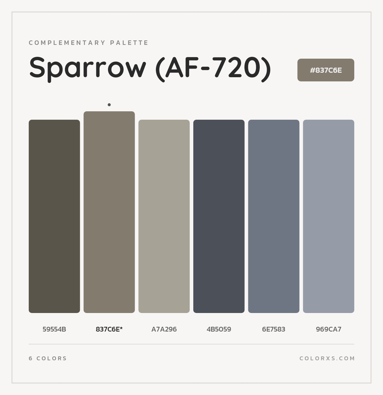 Sparrow (AF-720) - Complementary Color Palette