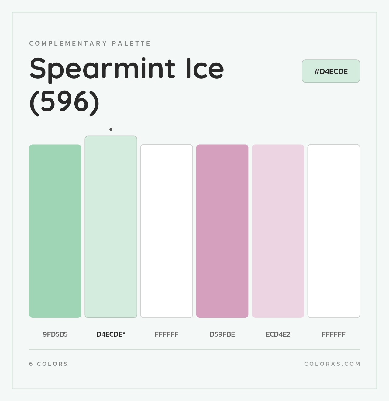 Spearmint Ice (596) - Complementary Color Palette