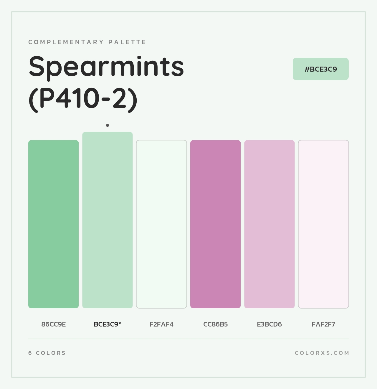 Spearmints (P410-2) - Complementary Color Palette