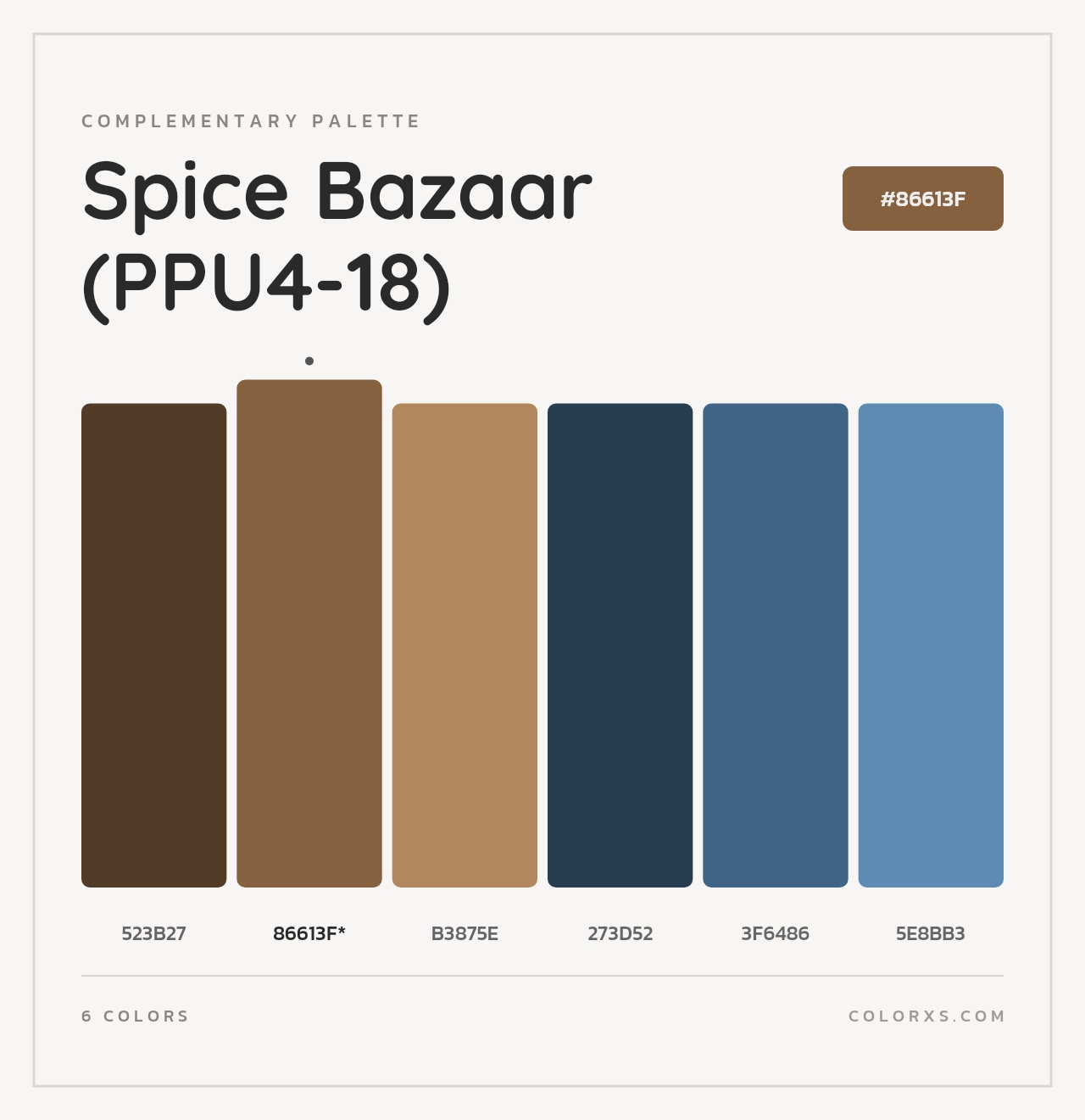 Spice Bazaar (PPU4-18) - Complementary Color Palette