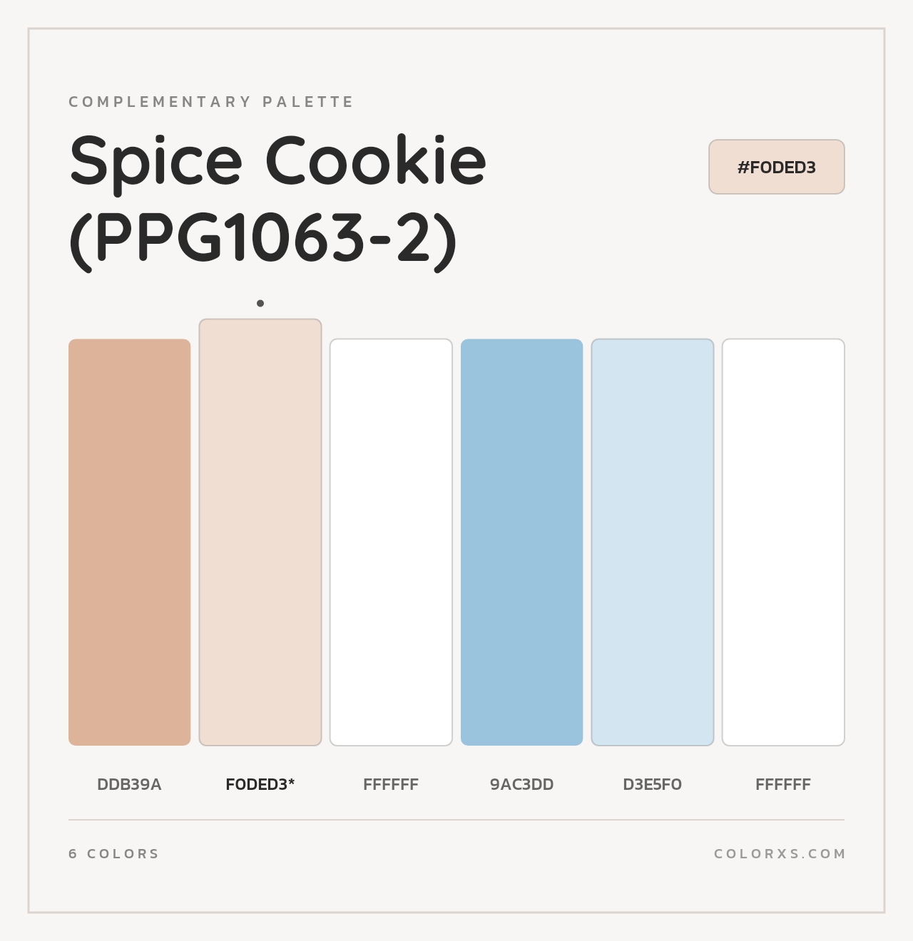 Spice Cookie (PPG1063-2) - Complementary Color Palette