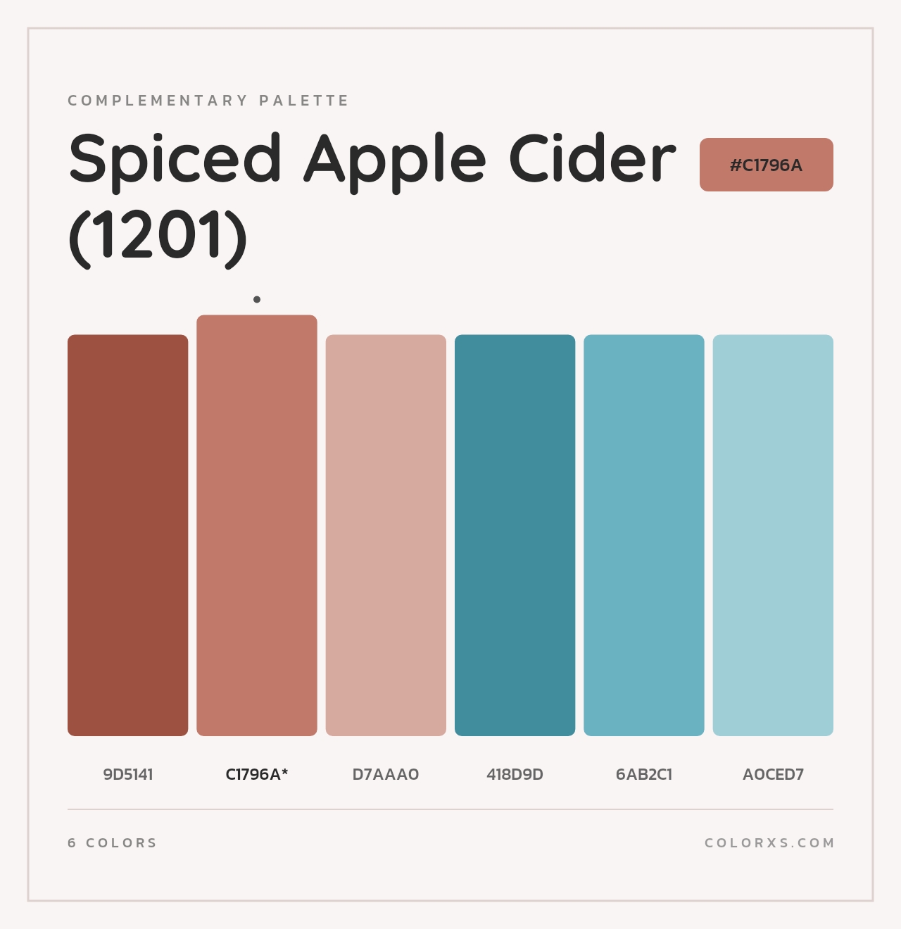Spiced Apple Cider (1201) - Complementary Color Palette