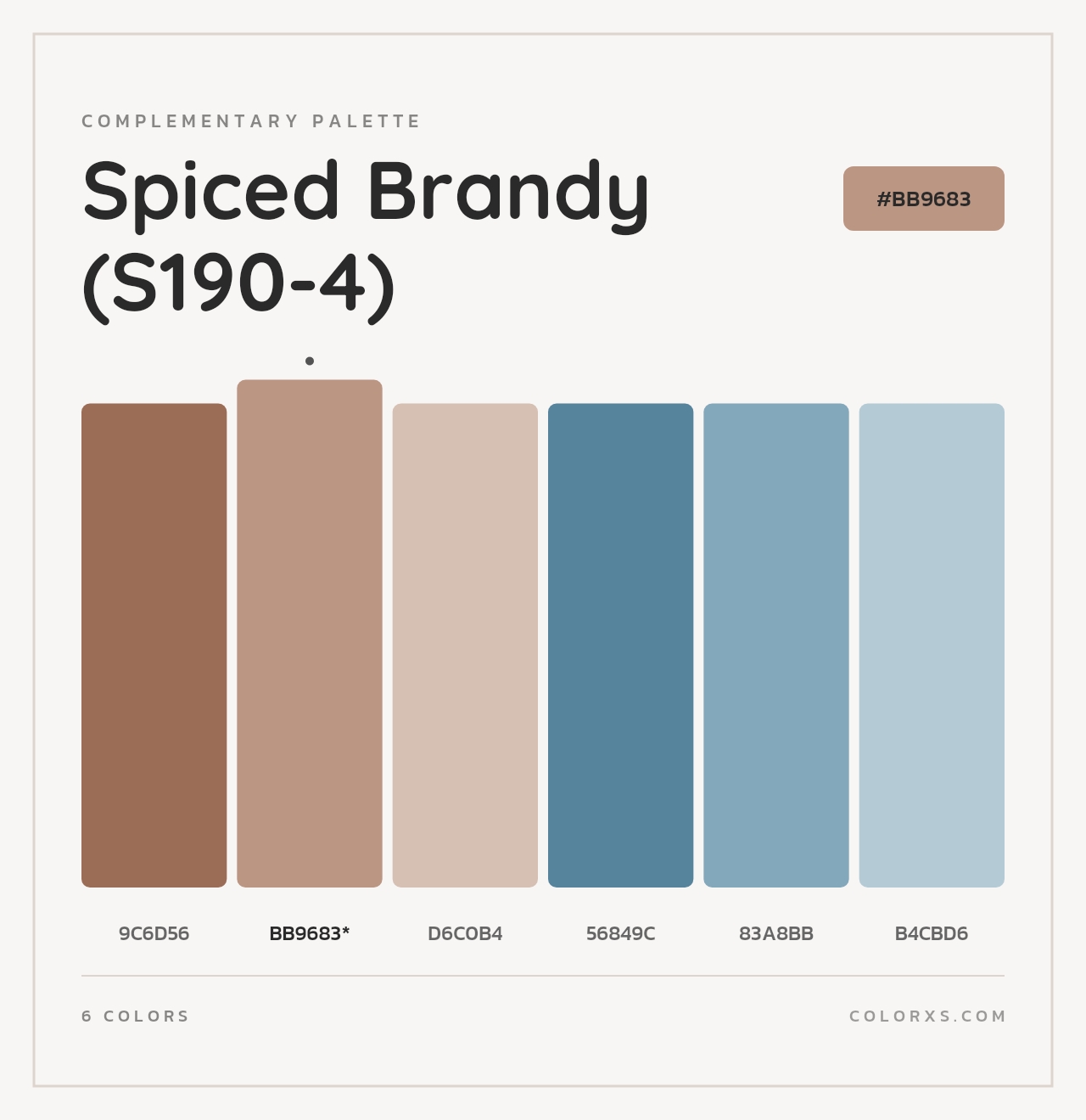 Spiced Brandy (S190-4) - Complementary Color Palette