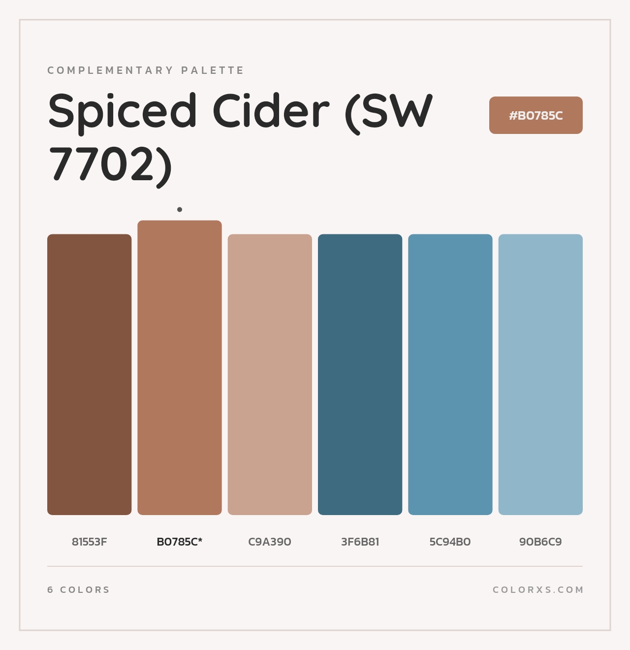 Spiced Cider (SW 7702) - Complementary Color Palette