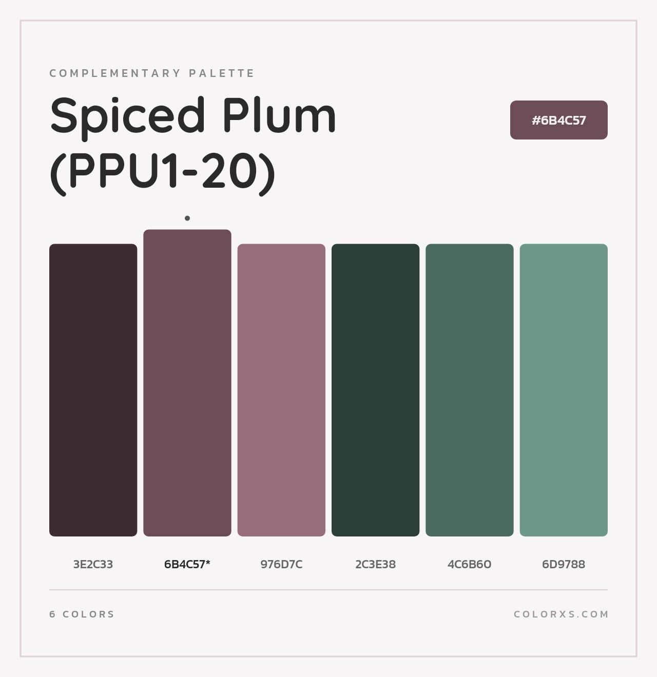 Spiced Plum (PPU1-20) - Complementary Color Palette
