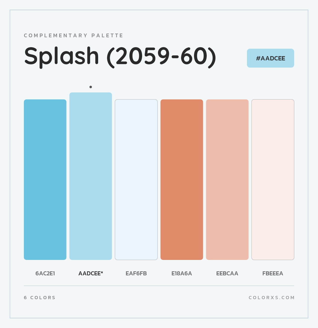 Splash (2059-60) - Complementary Color Palette