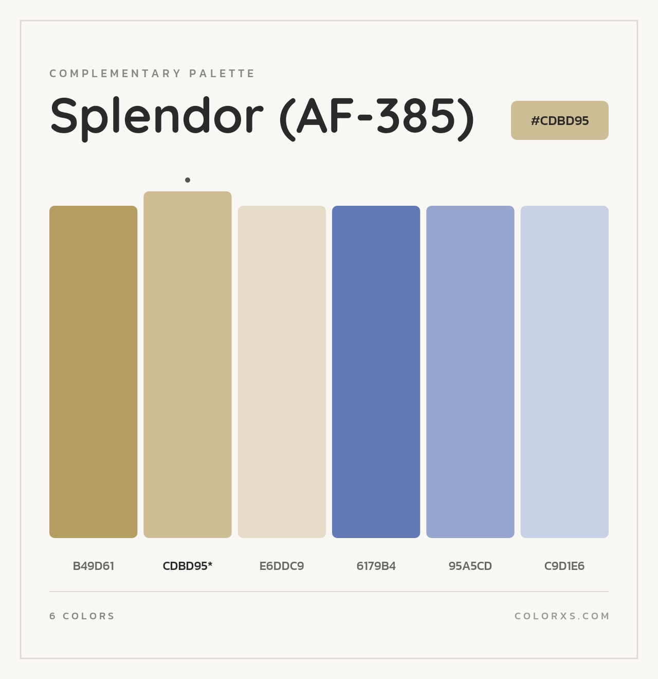 Splendor (AF-385) - Complementary Color Palette