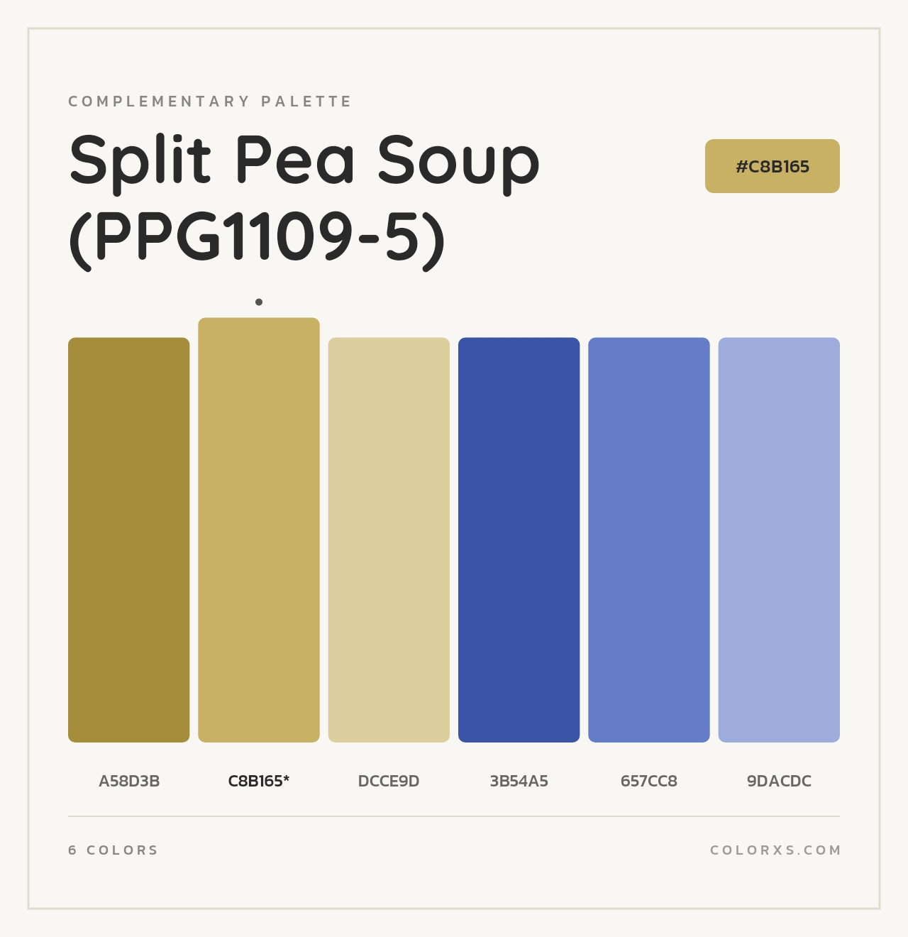 Split Pea Soup (PPG1109-5) - Complementary Color Palette