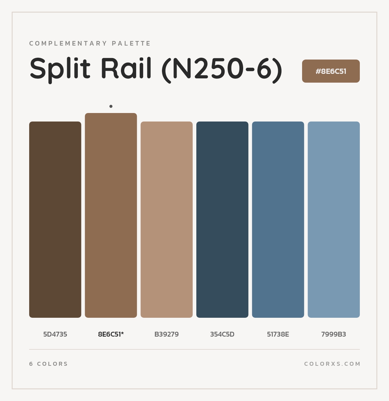 Split Rail (N250-6) - Complementary Color Palette