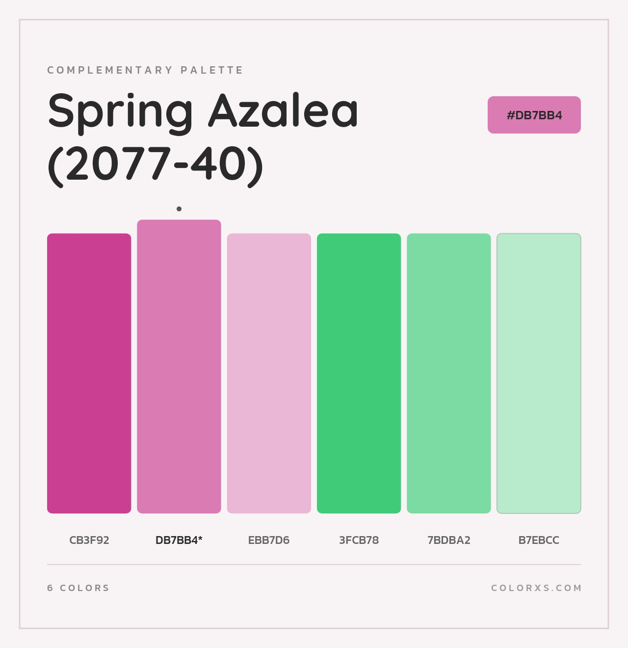 Spring Azalea (2077-40) - Complementary Color Palette