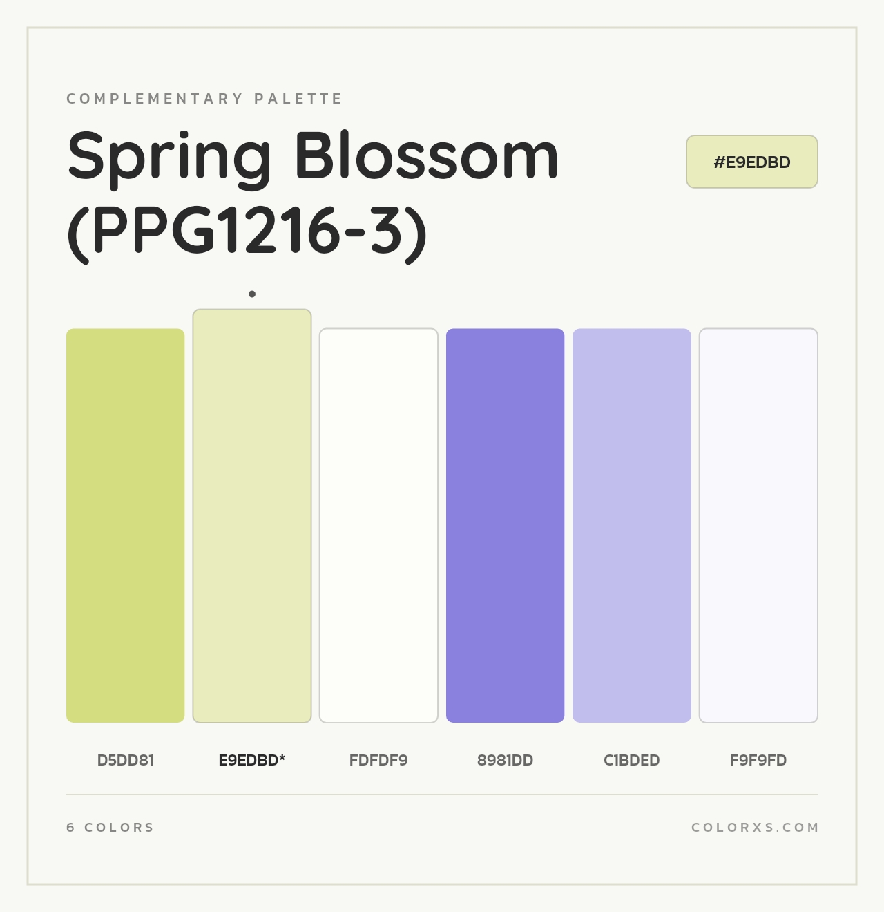 Spring Blossom (PPG1216-3) - Complementary Color Palette