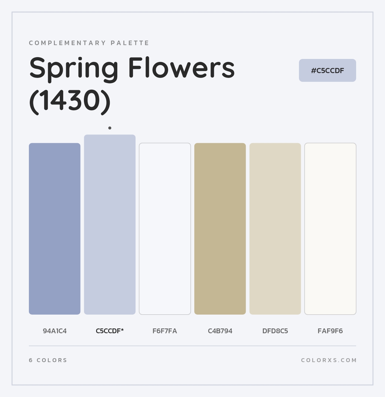 Spring Flowers (1430) - Complementary Color Palette
