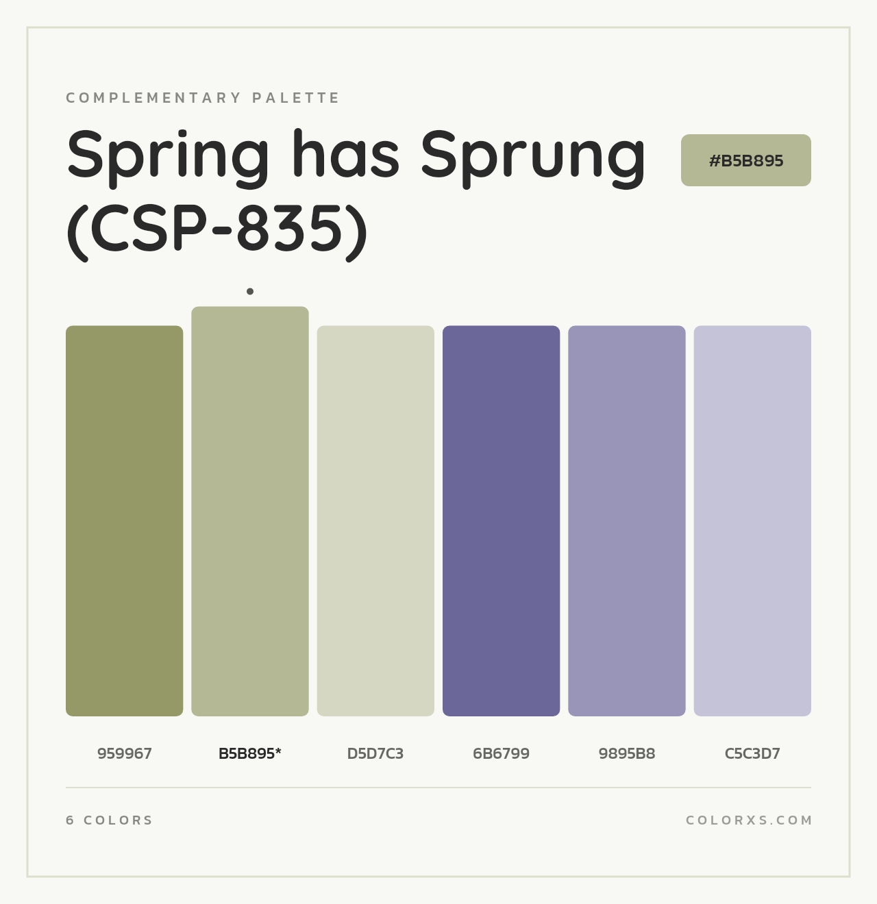 Spring has Sprung (CSP-835) - Complementary Color Palette