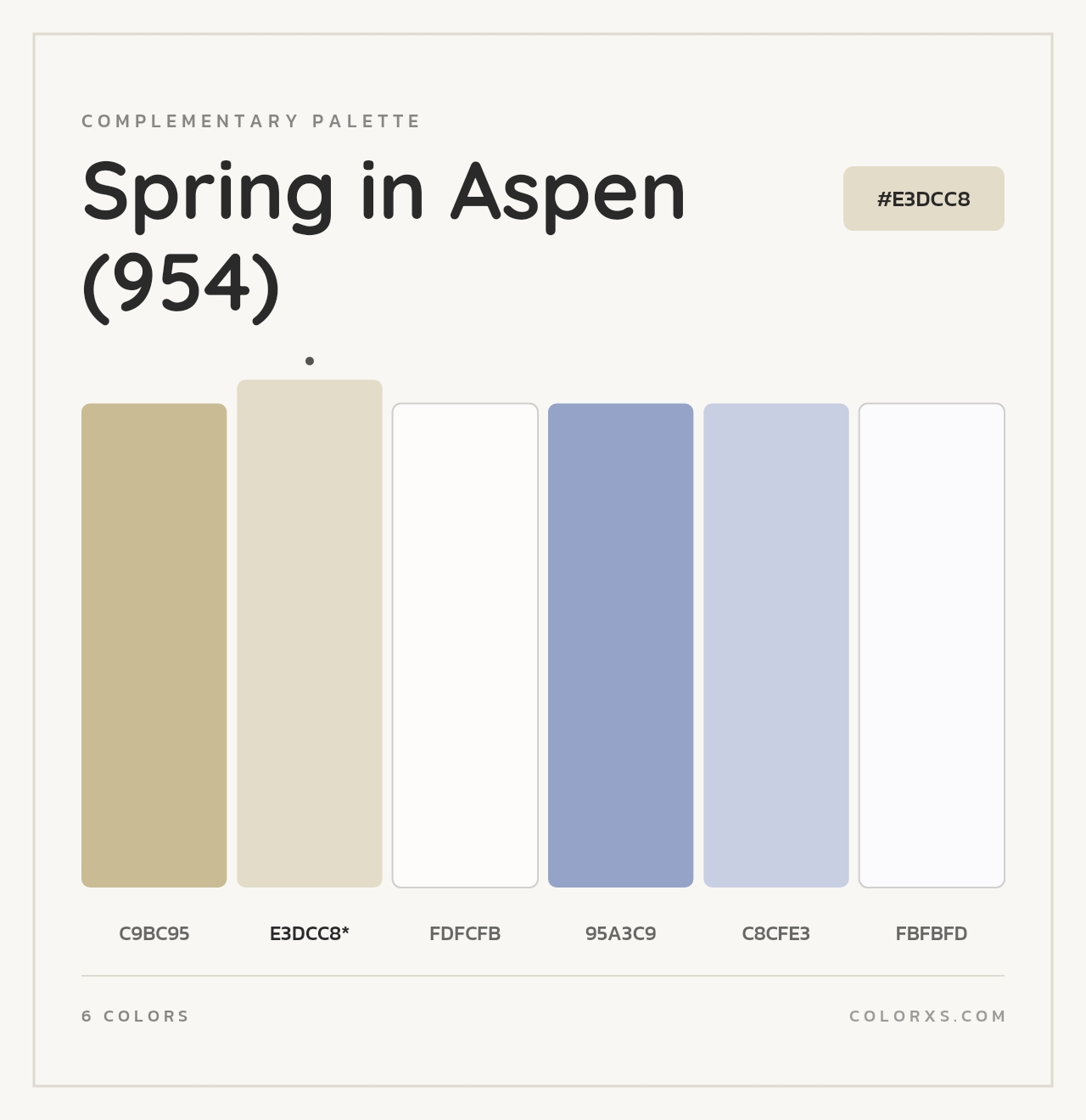 Spring in Aspen (954) - Complementary Color Palette