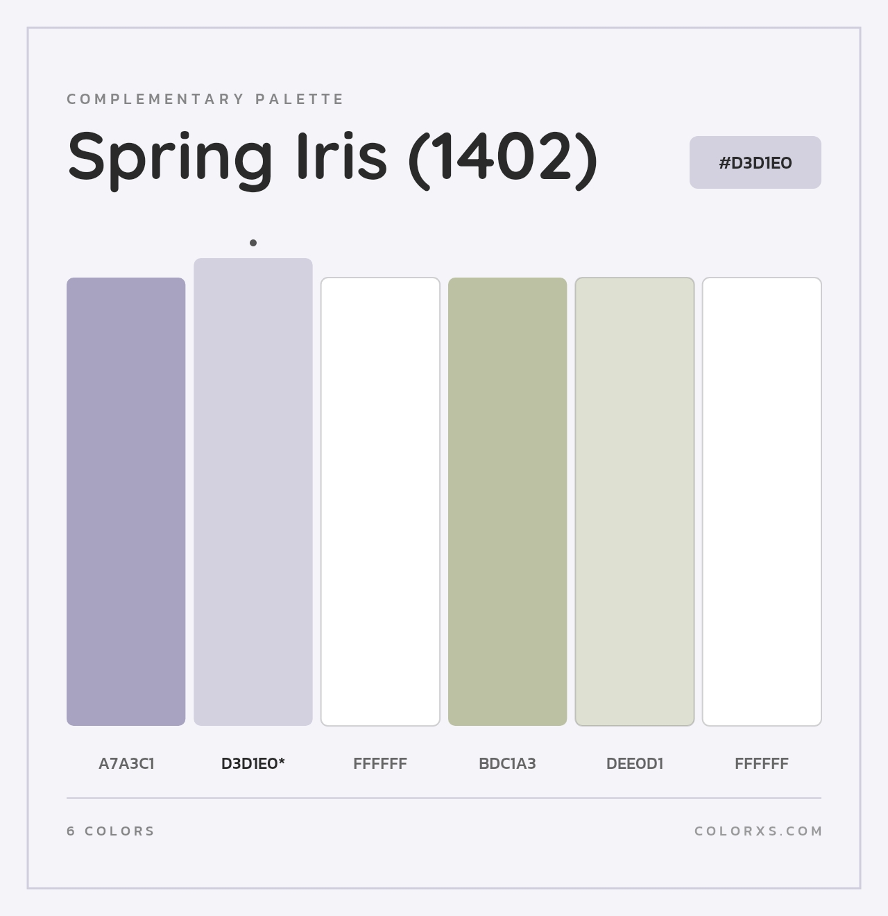Spring Iris (1402) - Complementary Color Palette
