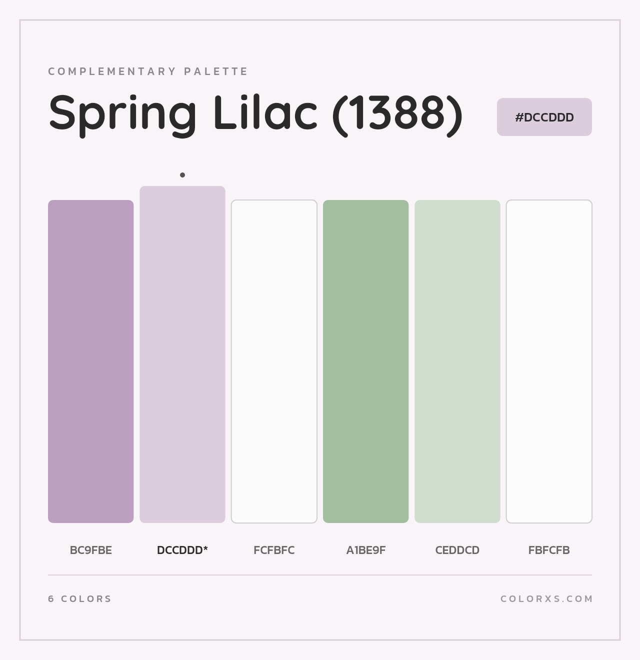 Spring Lilac (1388) - Complementary Color Palette