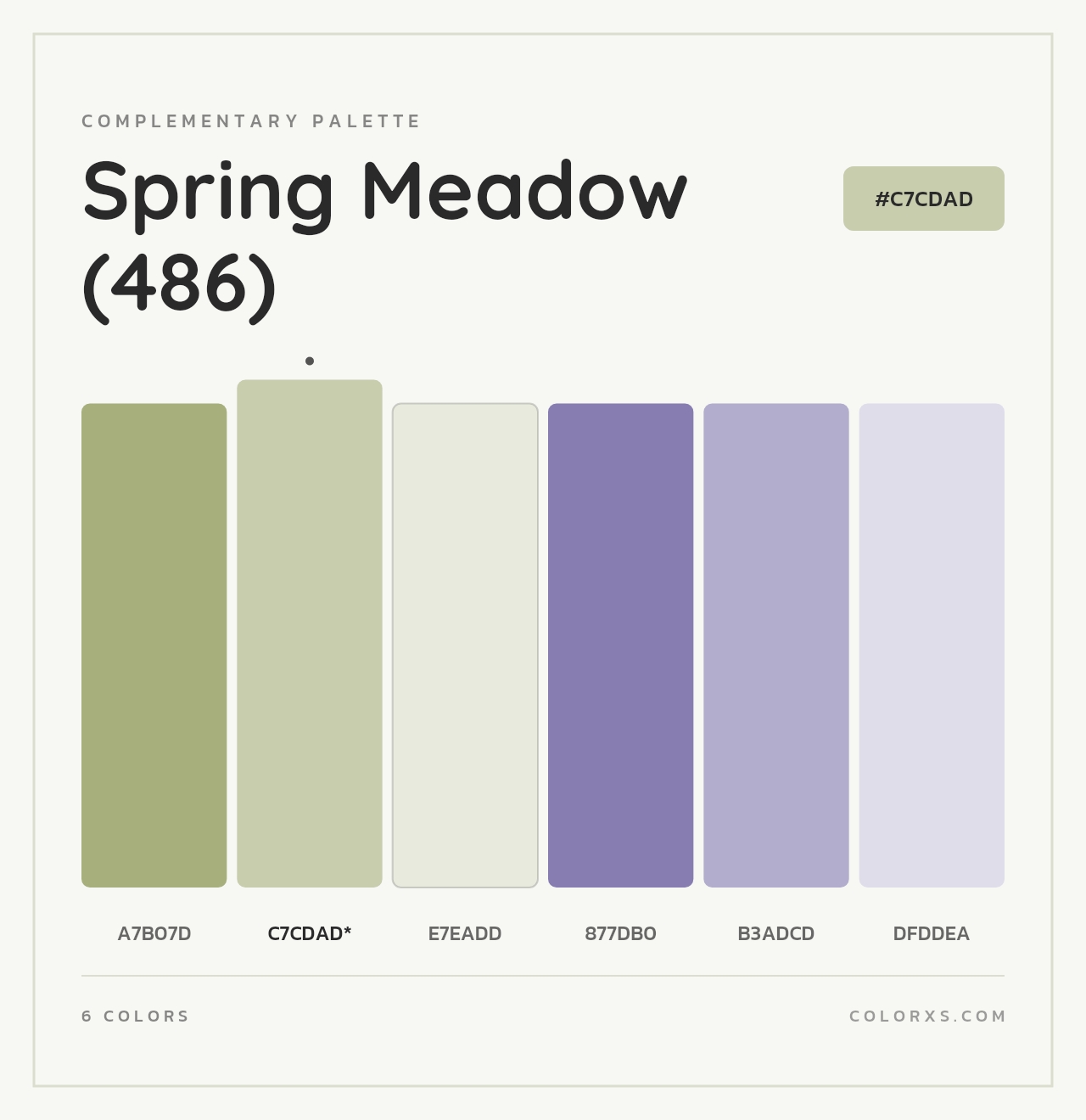 Spring Meadow (486) - Complementary Color Palette
