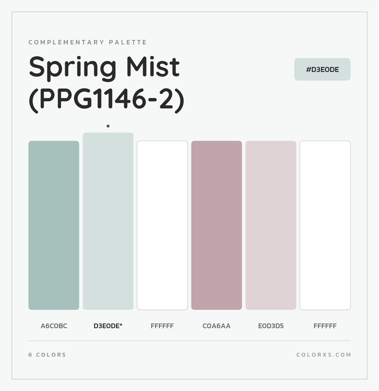 Spring Mist (PPG1146-2) - Complementary Color Palette
