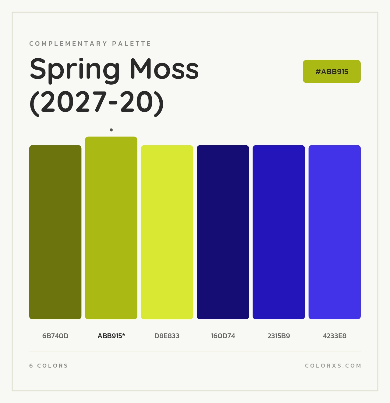 Spring Moss (2027-20) - Complementary Color Palette