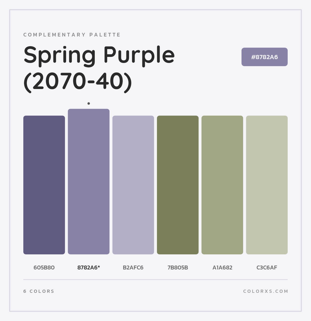 Spring Purple (2070-40) - Complementary Color Palette