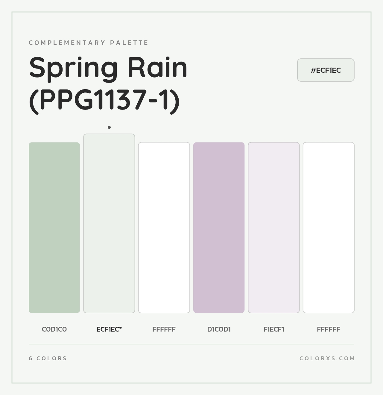 Spring Rain (PPG1137-1) - Complementary Color Palette