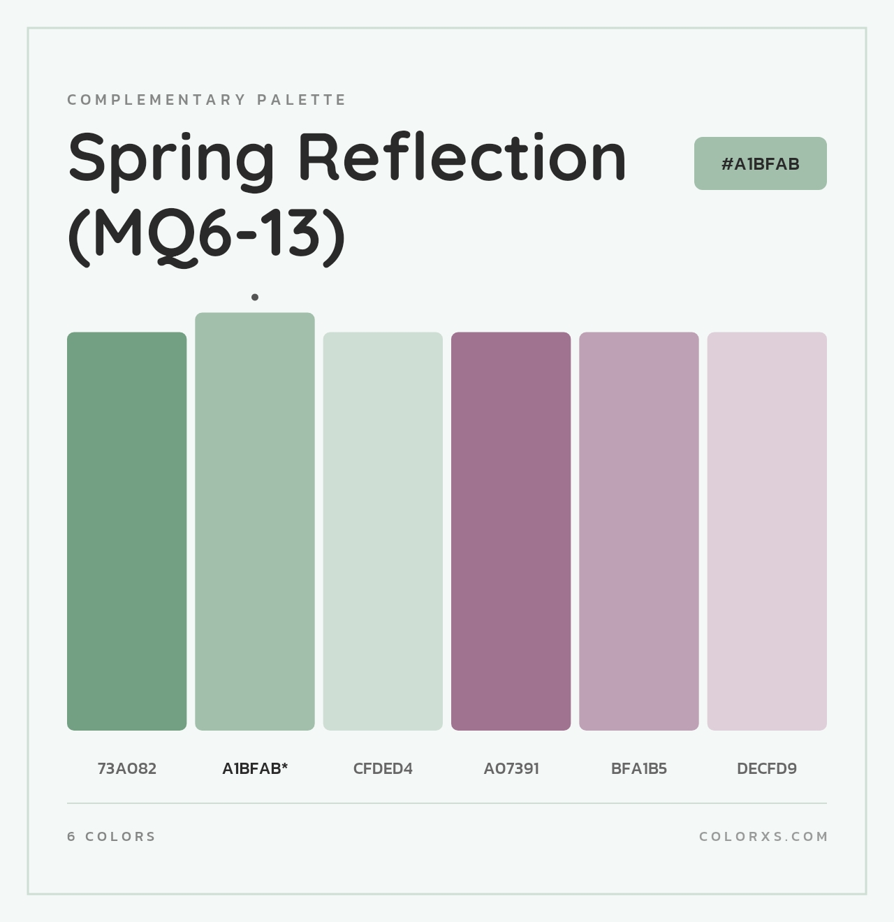 Spring Reflection (MQ6-13) - Complementary Color Palette