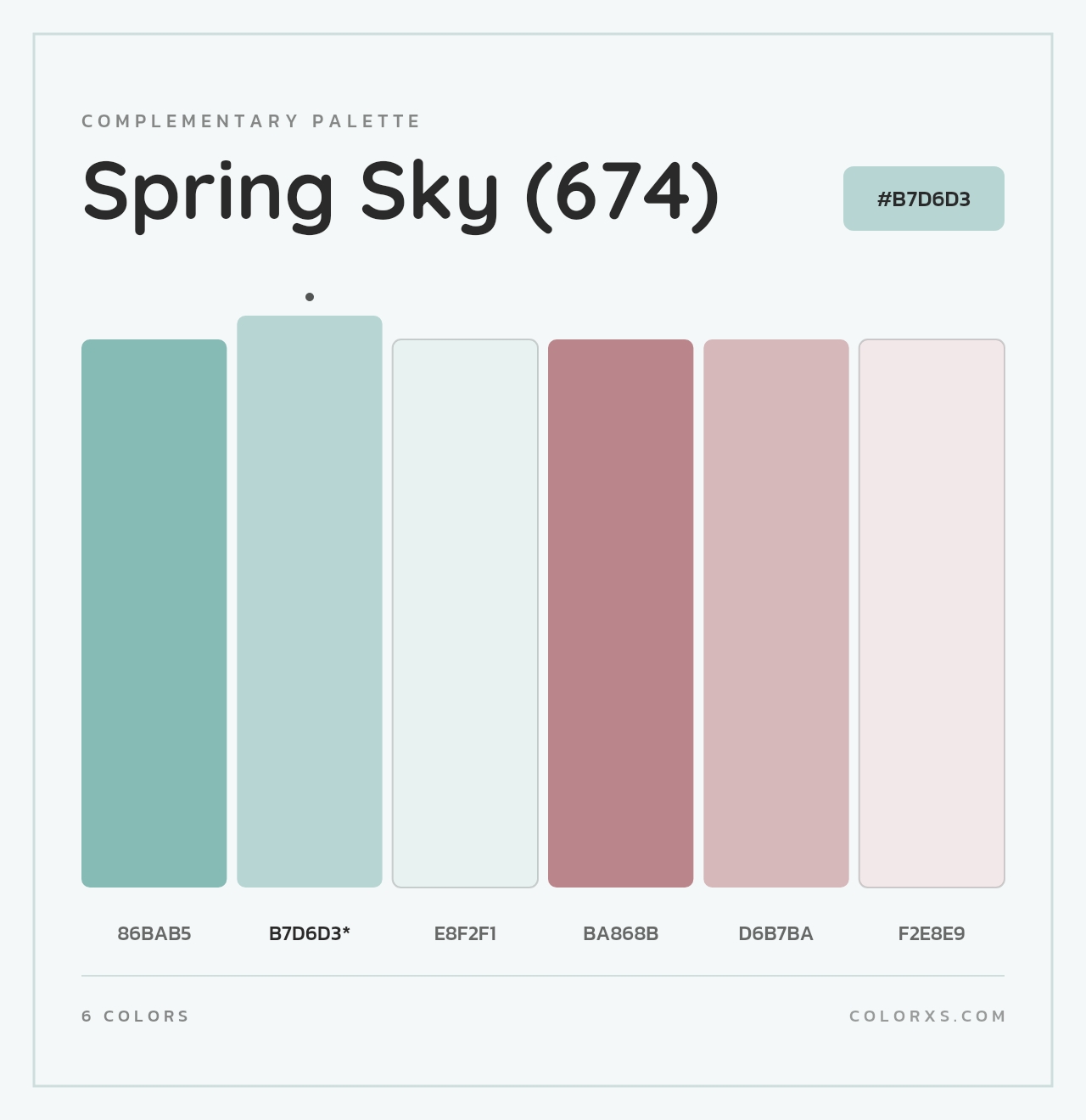 Spring Sky (674) - Complementary Color Palette