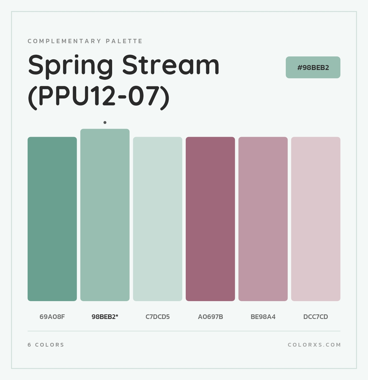Spring Stream (PPU12-07) - Complementary Color Palette