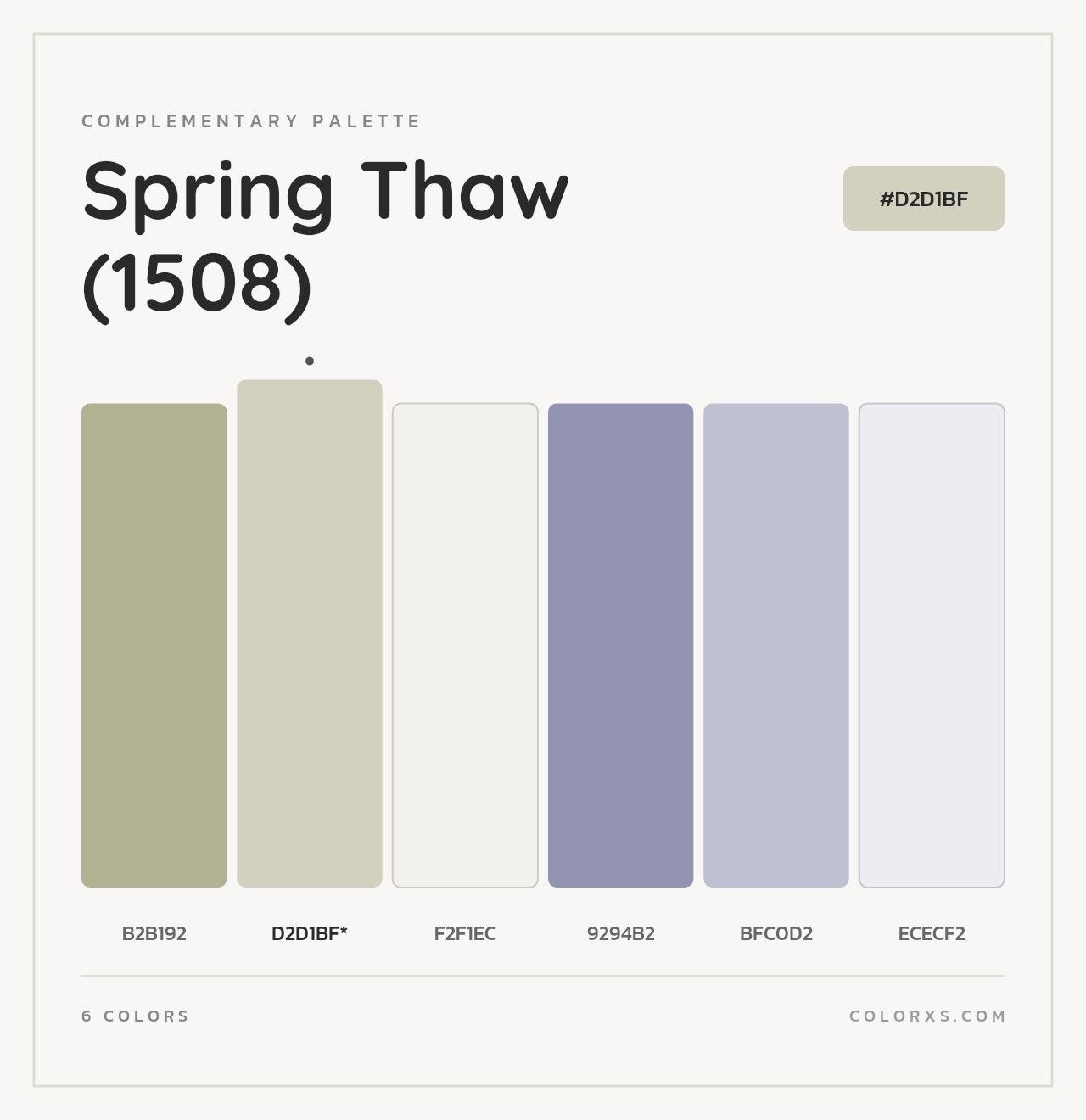 Spring Thaw (1508) - Complementary Color Palette