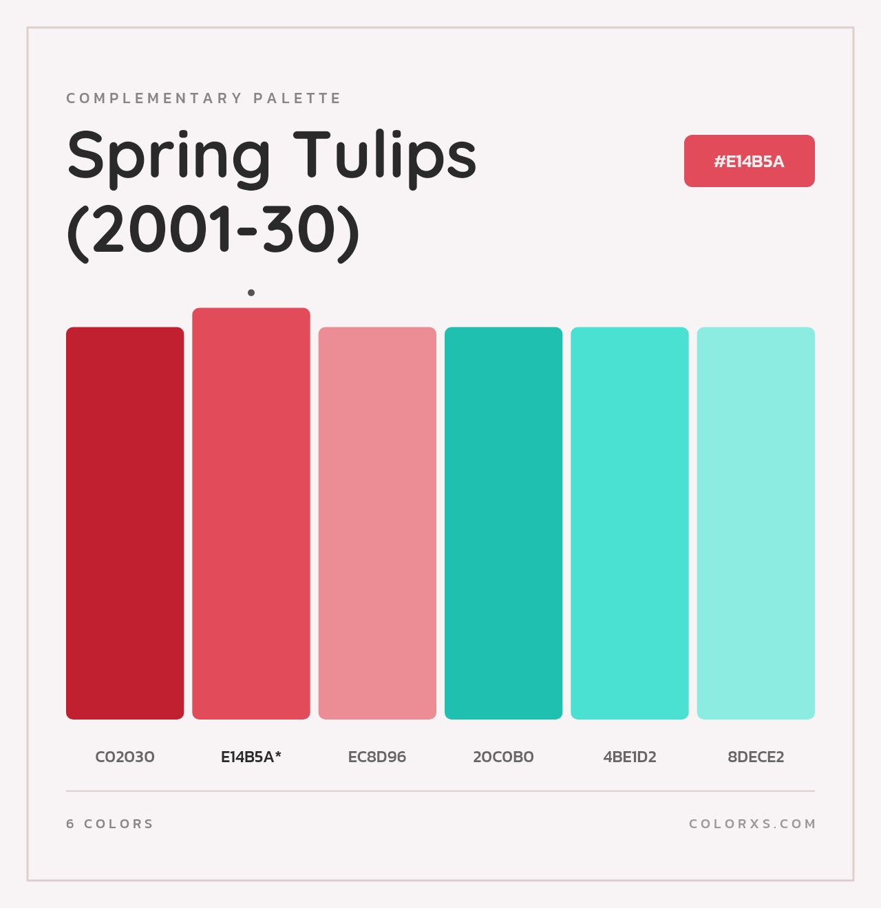Spring Tulips (2001-30) - Complementary Color Palette