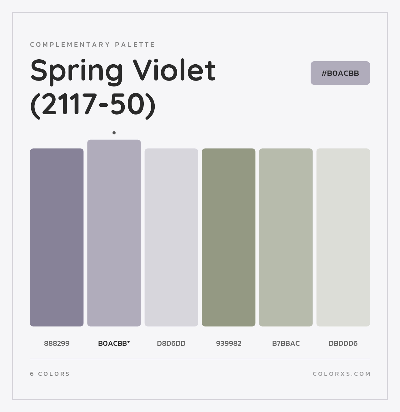 Spring Violet (2117-50) - Complementary Color Palette