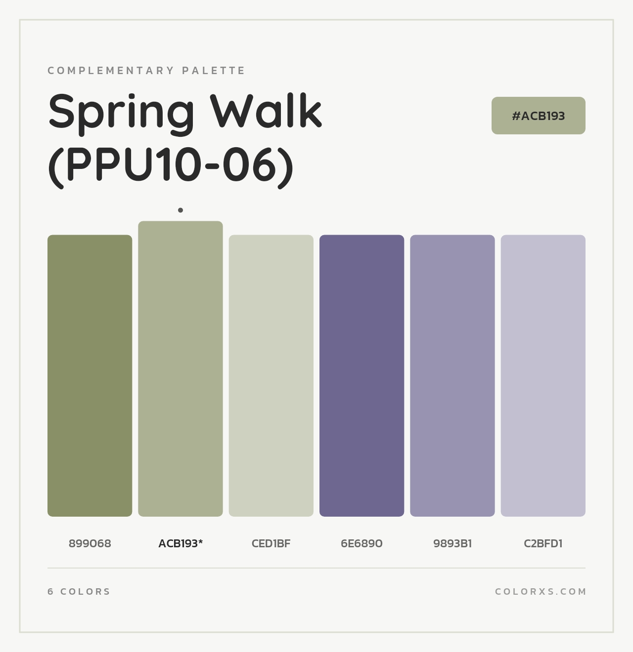 Spring Walk (PPU10-06) - Complementary Color Palette