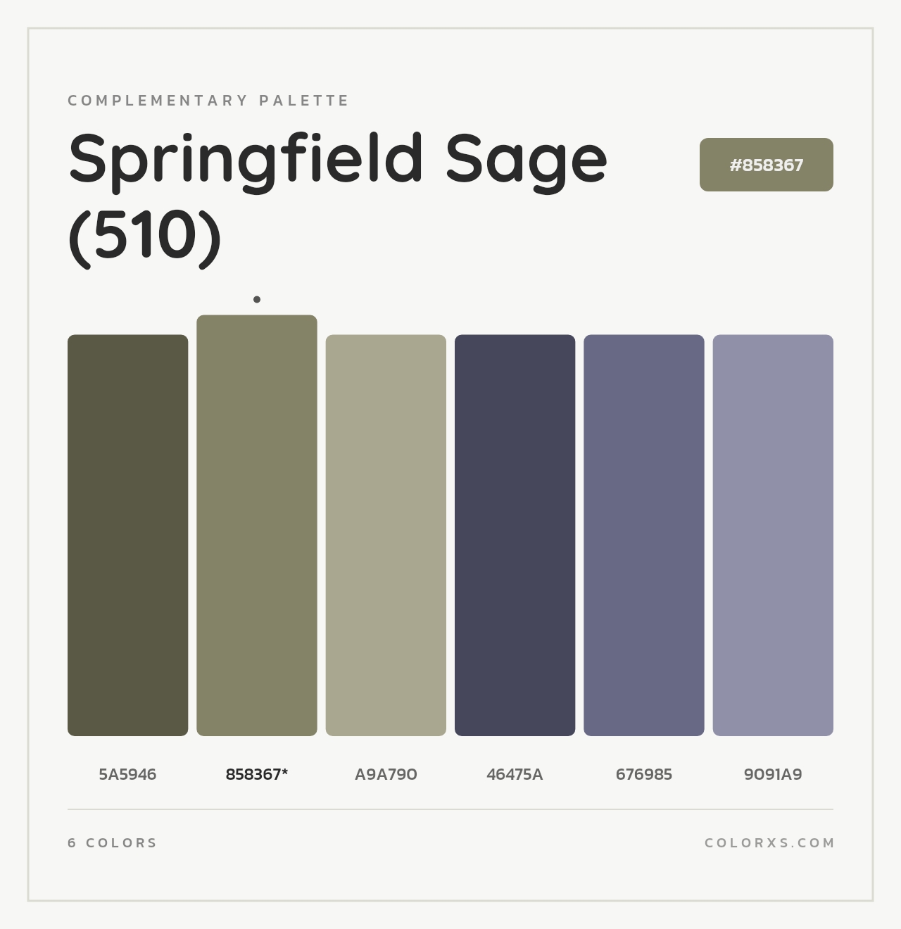 Springfield Sage (510) - Complementary Color Palette