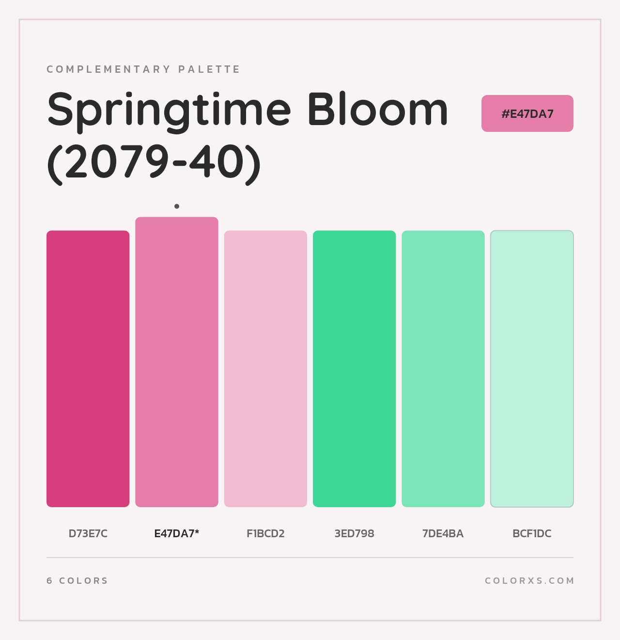 Springtime Bloom (2079-40) - Complementary Color Palette