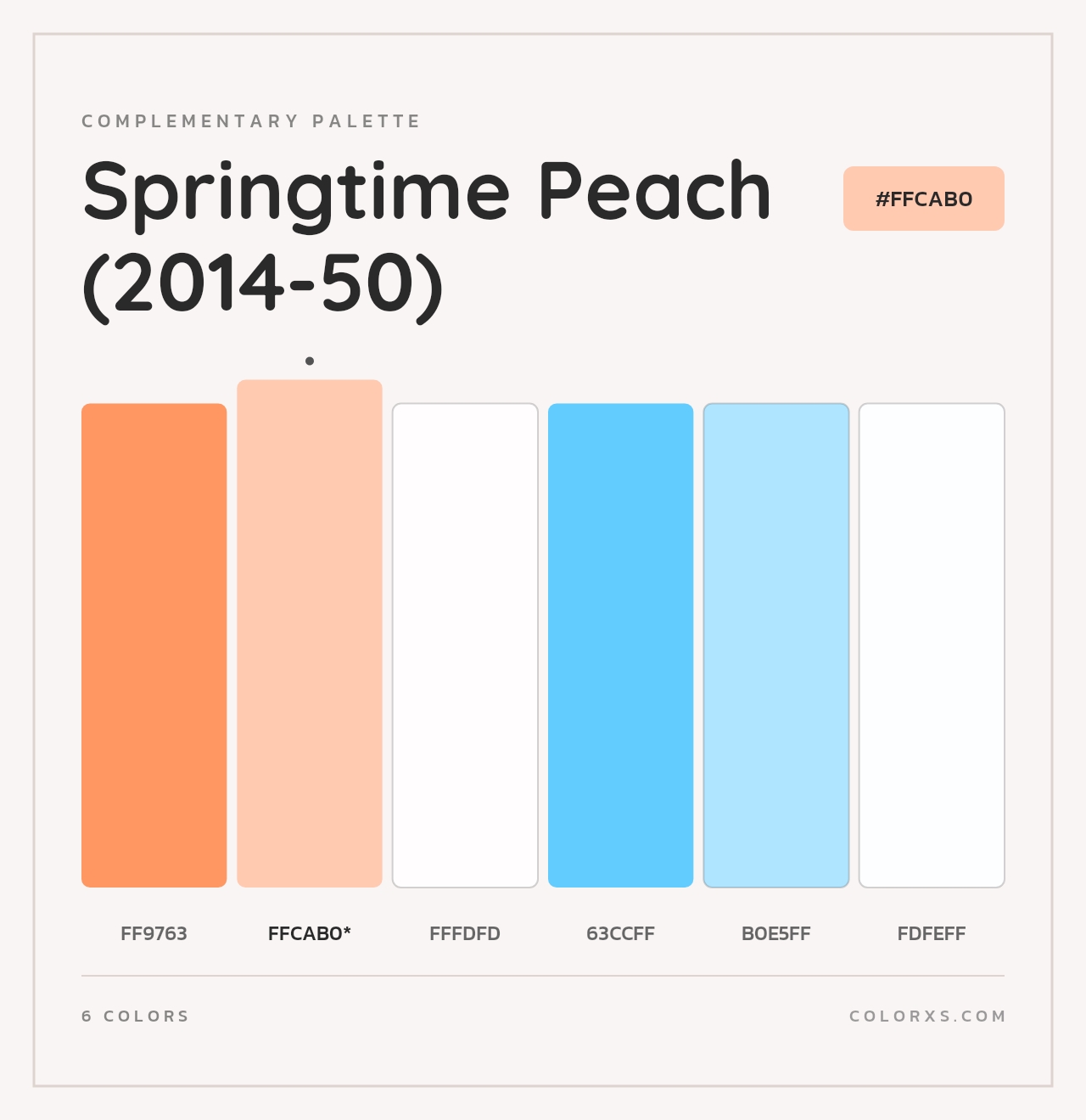 Springtime Peach (2014-50) - Complementary Color Palette