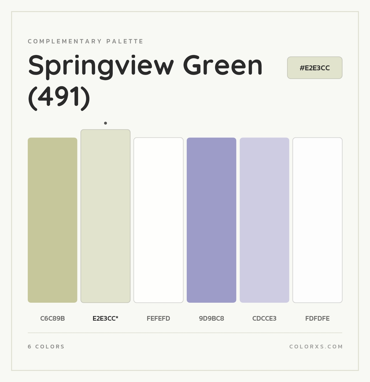 Springview Green (491) - Complementary Color Palette