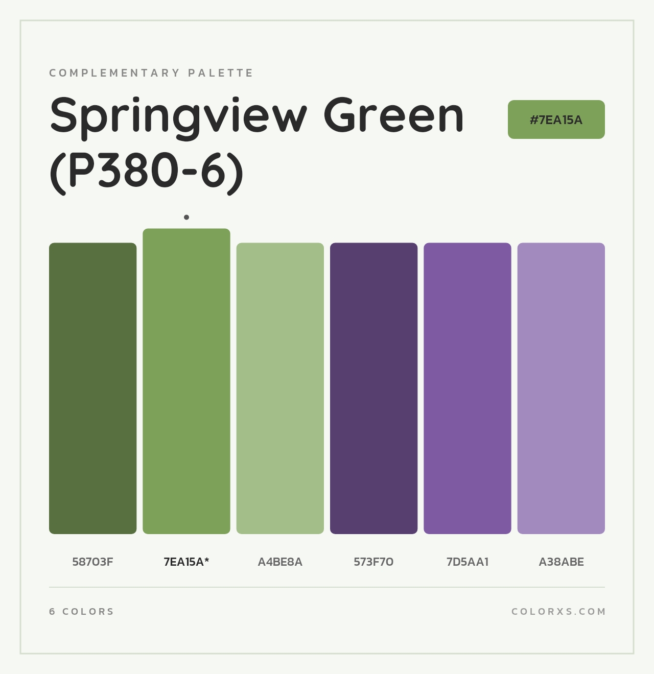 Springview Green (P380-6) - Complementary Color Palette