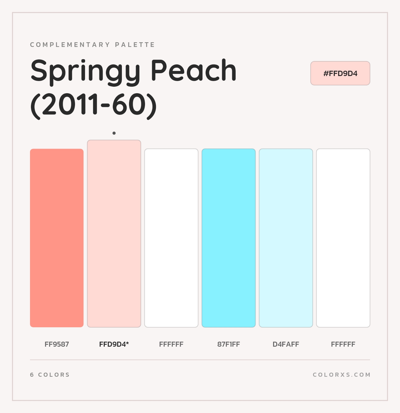 Springy Peach (2011-60) - Complementary Color Palette